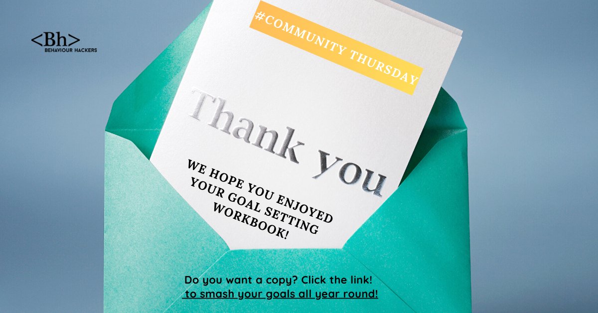 BehaviourHacker's tweet image. Thank you for so many of you completing our quiz! 🥰
For those of you who still want to win a copy of the Goal Setting Workbook, complete our quiz buff.ly/2HwqYf2
#BehaviourHackers #BehaviouralChange #SocialMediaQuiz #Challenge #GoalSetting