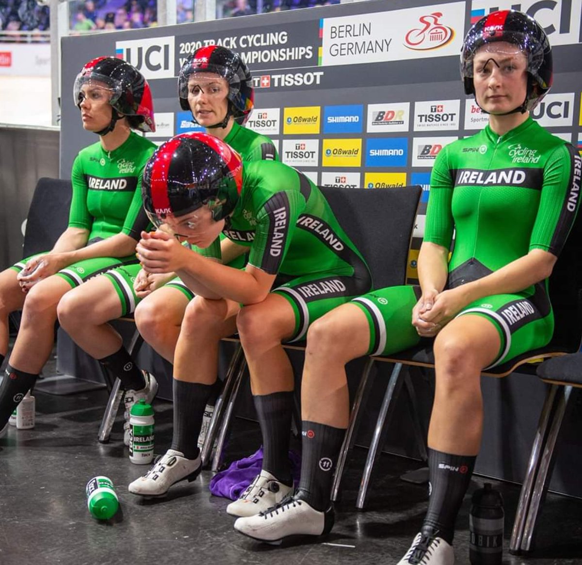 trevorgillespie's tweet photo. Irish Ladies Pursuit Team v Australia @ 5.30pm Irish Time on Eurosport 1. Australia 6.434 seconds faster in qualifiers yesterday so a tough one. #worldchampionships #trackcycling #berlin2020 #cyclingireland #laragillespie #miagriffin #kellymurphy #alicesharpe #coygig https://t.co/24uuE1j6zT