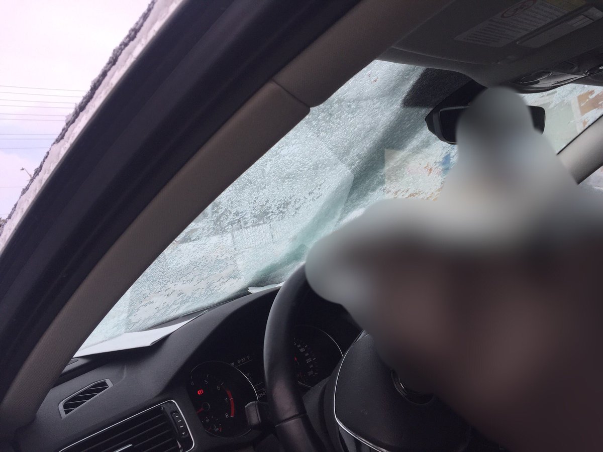 Stopped this Driver at Dundas/Neyagawa. Not sure how the driver could see anything. All windows covered in snow/ice/frost.  Driver charged with no clear view to the front/side, no clear view to the rear and expired insurance card.  Lights and front plate were also covered!