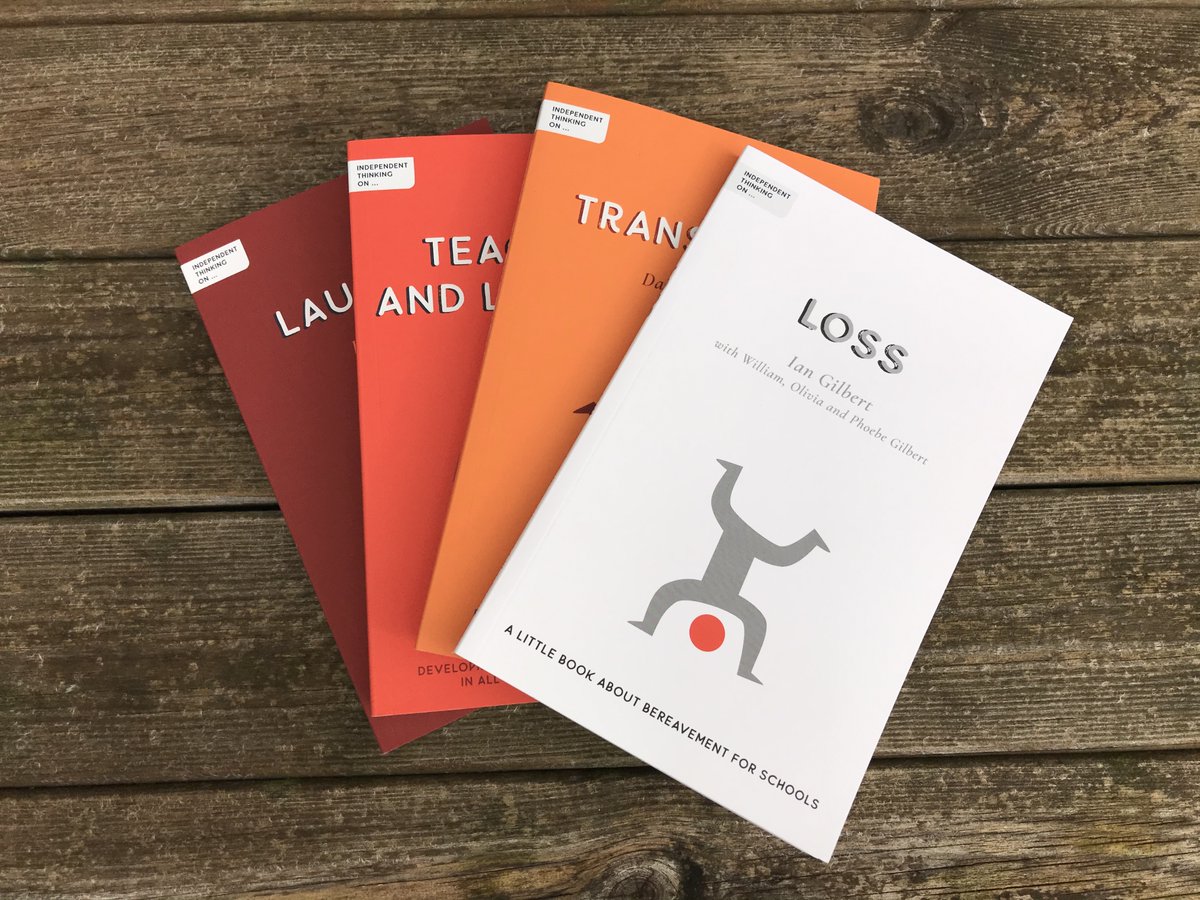 itPressUK's tweet photo. Four new Independent Thinking On ... books are now available to order on our website! You can't get your hands on these anywhere else until March 9th >> https://t.co/yopg4yNCpB #ITonLoss #ITonTeachingandLearning #ITonTransition #ITonLaughter https://t.co/SgHFL6AJAR