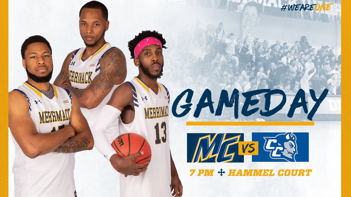 Merrimack Men’s Basketball (@merrimackmbb) on Twitter photo Senior Night ➕ Championship Thursday = A ton of good reasons to be at Hammel tonight
📍 Hammel Court
🆚 Central Connecticut
🕖 7:00
📊 bit.ly/2HZaewS
📺 <a href="/NECFrontRow/">NEC Front Row</a>
📲 NEC on the Run
#GoMack // #NECMBB Senior Night ➕ Championship Thursday = A ton of good reasons to be at Hammel tonight
📍 Hammel Court
🆚 Central Connecticut
🕖 7:00
📊 bit.ly/2HZaewS
📺 <a href="/NECFrontRow/">NEC Front Row</a>
📲 NEC on the Run
#GoMack // #NECMBB