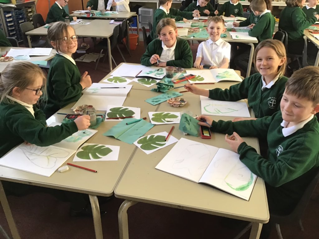 CrostonTSM's tweet photo. Year 4 are being inspired by the Post Impressionist artist Henri Rousseau, to help them create their own Rain Forest painting - in a few weeks time. Watch our Twitter feed for more updates 🎨 ........ #TSMArt https://t.co/gMAzyj3TKc