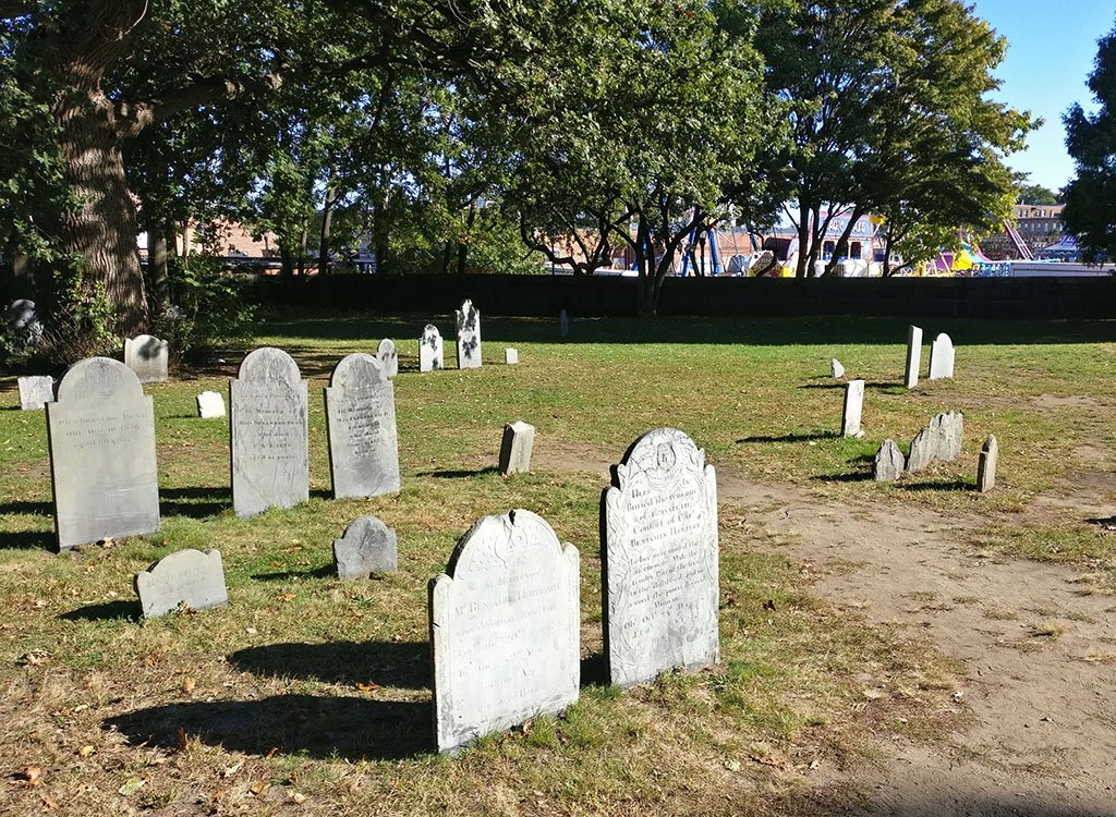 none of those houses have direct connections with the trials, though they were all standing (if pretty new) when the trials went down in the 1690s. right next to the Pickman House is the graveyard in which one of the trial judges rests, though: