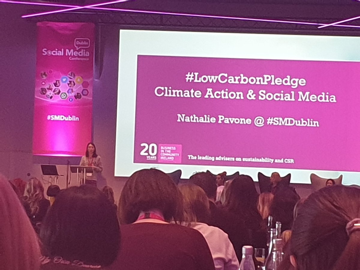 CodemaDublin's tweet photo. Great to hear @nathaliepavone from @BITCIreland talk about their #LowCarbonPledge at #SMDublin - some great ideas &amp; takeaways on getting businesses &amp; indeed other sectors engaged in #ClimateChange  #ClimateAction https://t.co/0adMf2SIzg