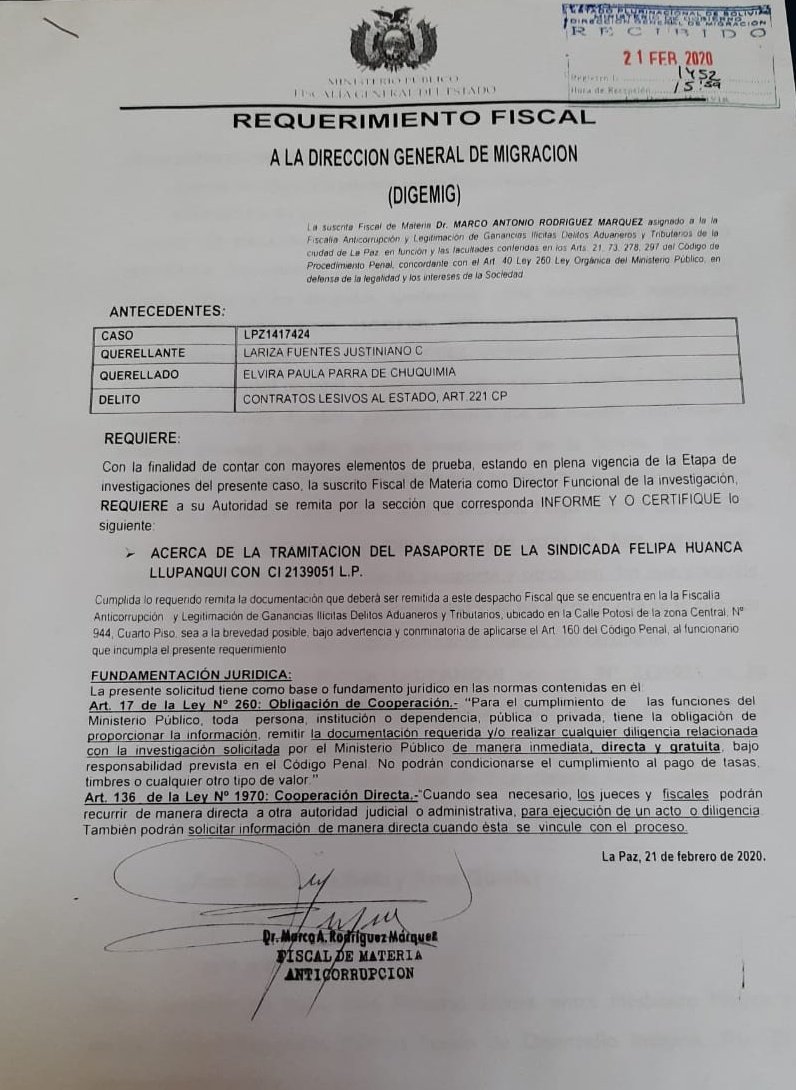 ErbolDigital's tweet photo. #LaPaz
Aprehenden a Felipa Huanca por el #CasoFondioc. https://t.co/wJPfxlwHtJ