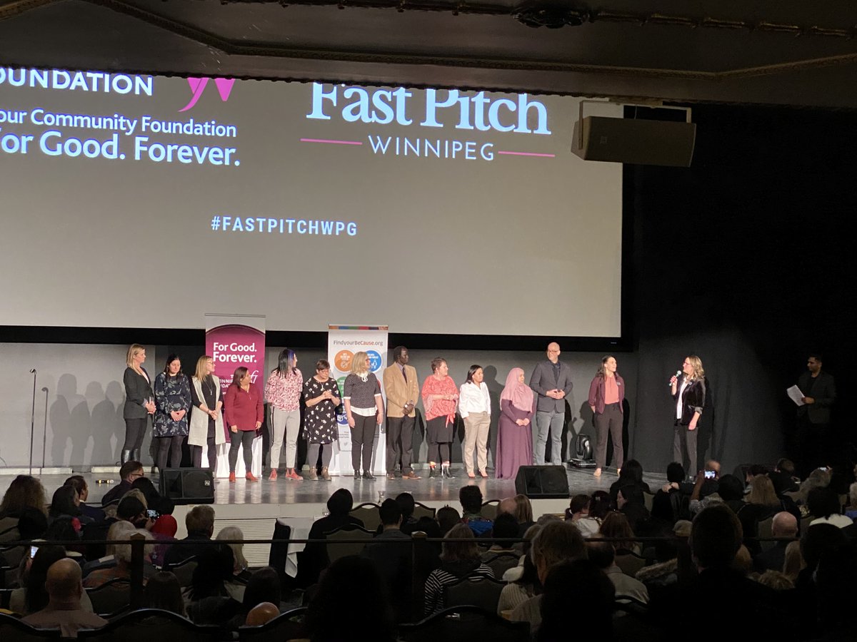 Congrats to all the charities that knocked it out of the park at last night’s @wpgfdn #FastPitchWPG showcase! Thrilled to see @FriendlyFuture partners @thewrenchwpg @CareerTrek @snowflakeplace @relativeshome recognized for their important work in our community. #GiveWhereWeLive