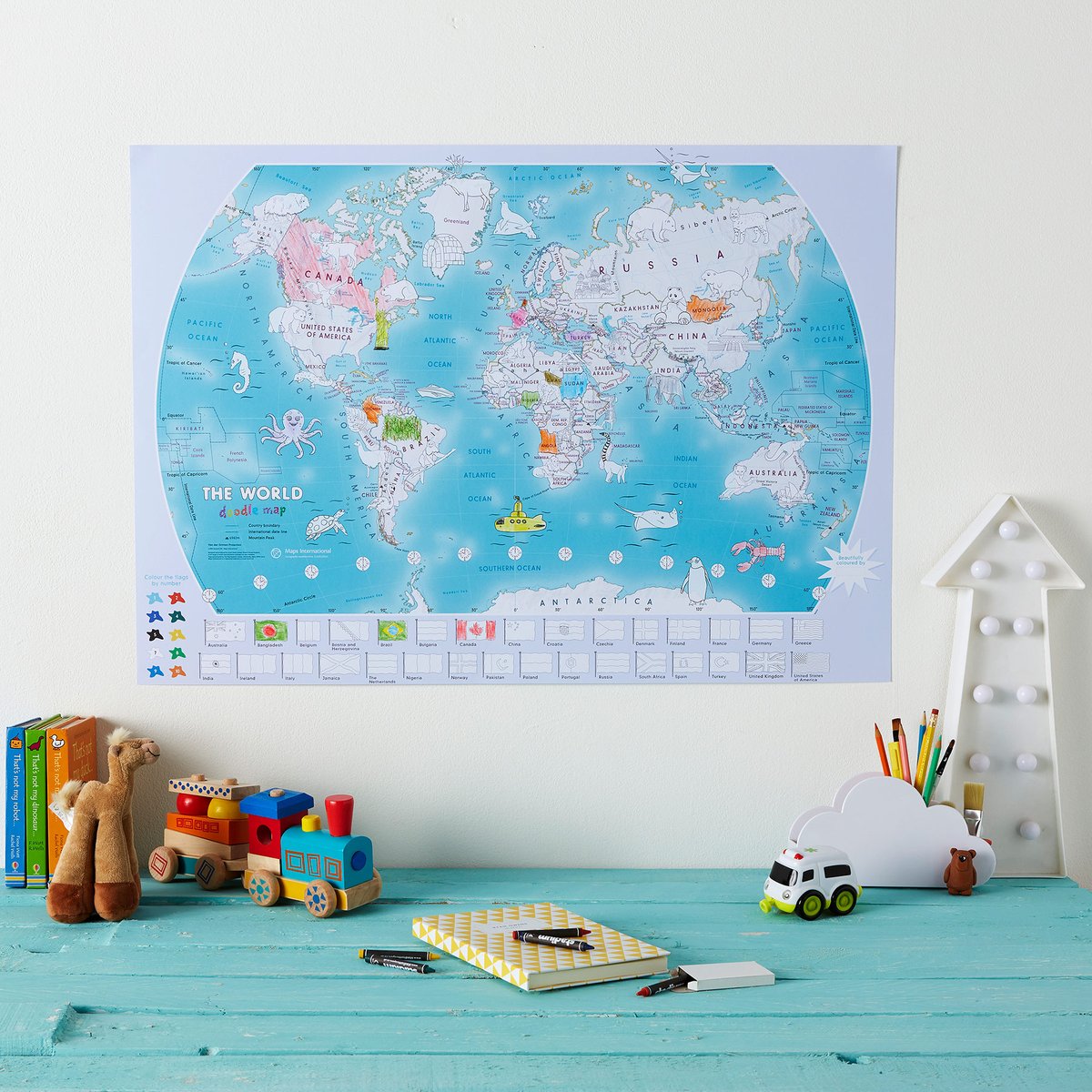 mapsinter's tweet image. Any child that loves a bit of colouring (and who doesn't!) would absolutely love filling in the illustrations on our Doodle World Map! Oh, and we've also got some flags of the world! #doodle #worldmap #mapsforkids
 
soo.nr/deIP