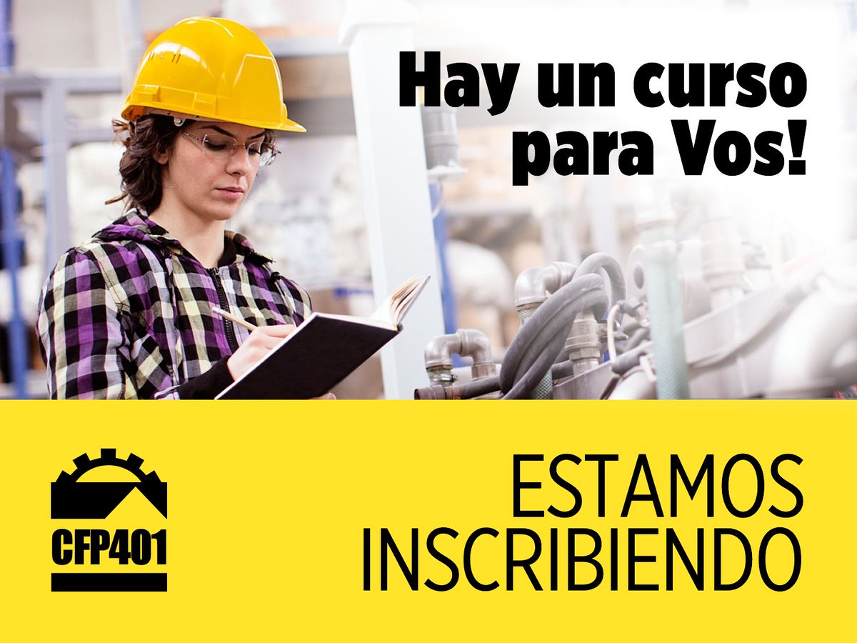 cfp401's tweet photo. ¡INSCRIPCIÓN 2020 ABIERTA!

Ingresá a https://t.co/GKqK502c6B e informate qué cursos tenemos para este año.

Para más información llamanos al 4734-4687, envianos un mail a infocfp401@gmail.com o escribinos por mensaje privado.

No te quedes afuera, hay un curso para vos. https://t.co/HSqHFfF45t