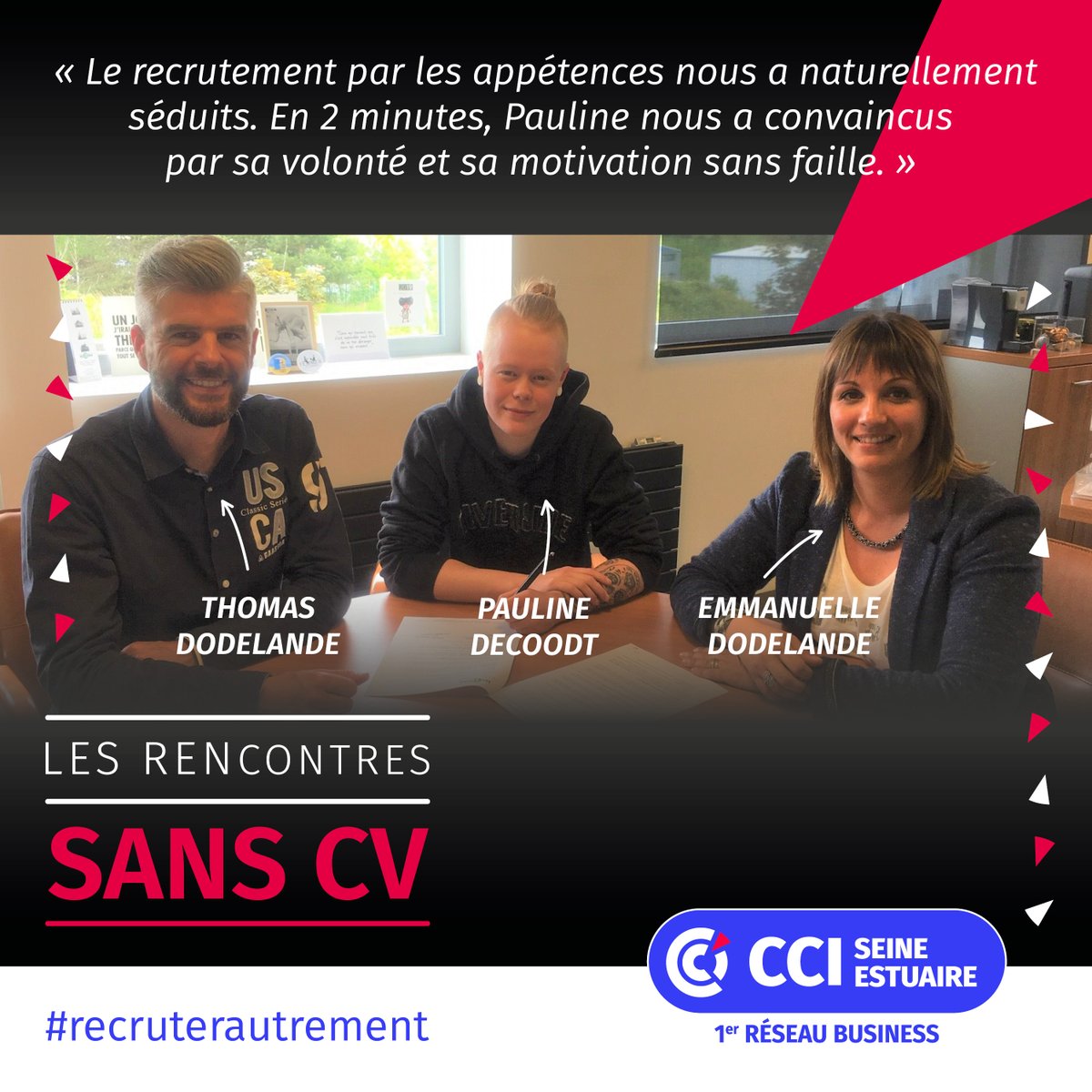 cciseinestuaire's tweet photo. ✅ Isodiag a franchi le pas, a participé à la 1e édition des Rencontres sans CV et revient cette année ! ⤵️
Vous aussi, inscrivez-vous ➡️ https://t.co/HBqx6VEo9V
📆 Jeudi 9 avril 2020
📍 @CID_Deauville
#recruterautrement #lrscv #témoignage https://t.co/Sc0w0VeHha