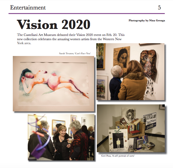 NiagaraWire's tweet photo. The Castellani Art Museum debuted their new "Vision 2020" gallery last week, celebrating local women artists. 

Check out Nina Grenga's photo spread from our latest issue and stop by the museum to see the exhibit in person!

#2020Vision #WomenArtistsInWNY #CurrentlyOnDisplay https://t.co/f4RrttaomE
