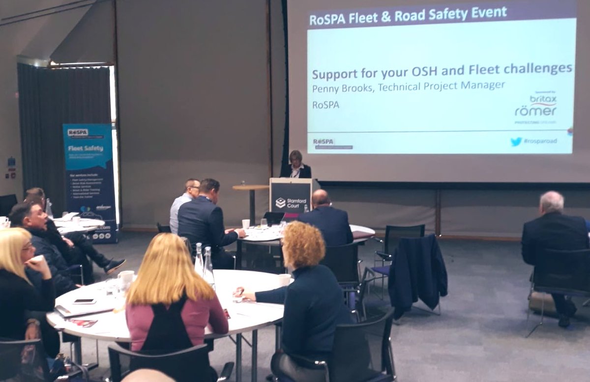 RoSPA's tweet photo. Penny Brooks, technical project manager at RoSPA at #rosparoad on OSH & fleet challenges ๐ฃ๐๐๐ https://t.co/GWzBlAliCM