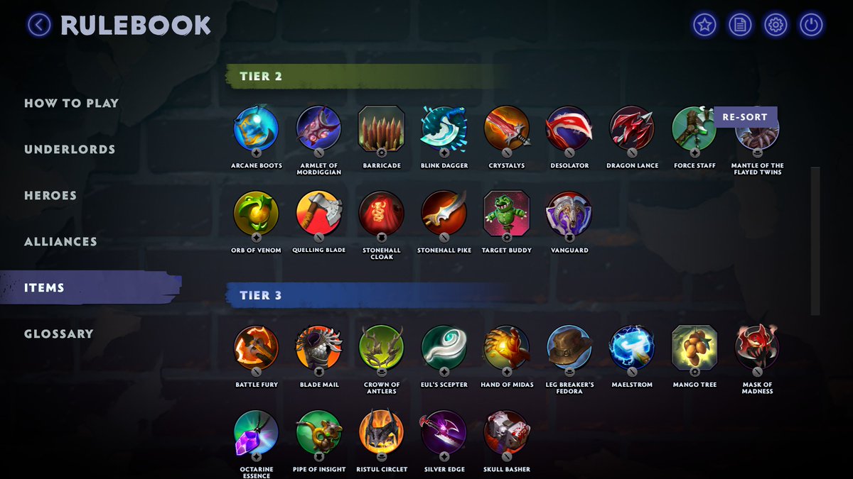 dota underlords tiers