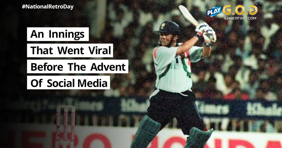 GameOfDot's tweet image. An Innings that was talked about all around the world, where one man took on the best team in the world and won! Inspiring generations to come. Where and how old were you when you witnessed this great batting display?

#GameOfDot #KhelogeTohJeetoge #NationalRetroDay