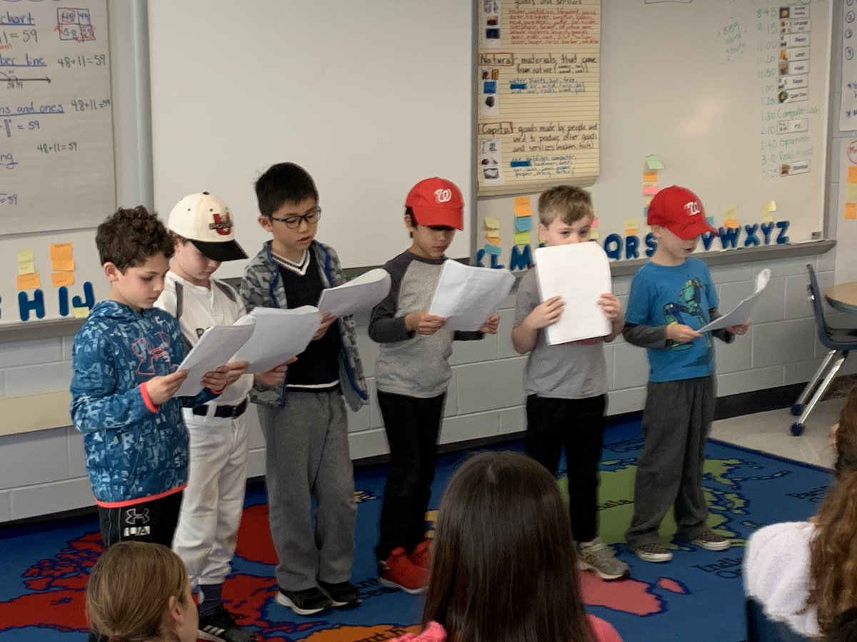 CPES_AP's tweet photo. First graders knocked it out of the park with their Reader’s Theatre performance on Jackie Robinson @CPES1stGrade #CPESbelieves https://t.co/8Hfpx40JE9
