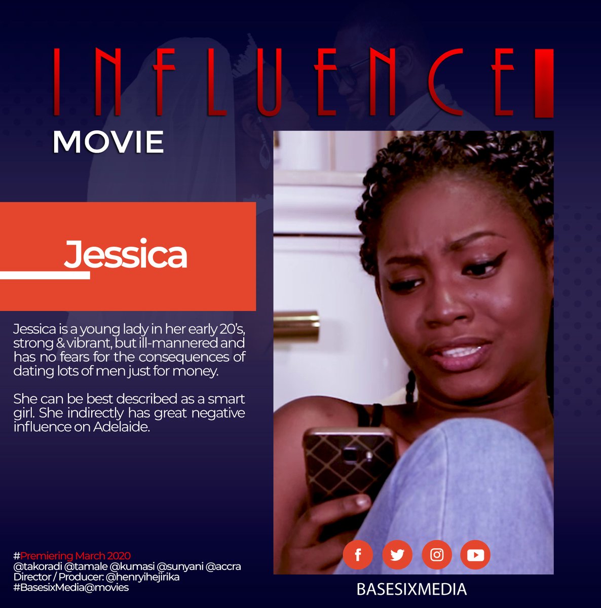 BasesixMedia's tweet photo. @malikofori Premiering Of Influence Movie on 1st March,2020 at Breakthrough Dome Tarkoradi,Time 4:https://t.co/s8fjz8iOSP Premiering|Kumasi|Tamale| Sunyani|Accra.Follow us on our social media platforms|#basesix Media|For more details| Call:0505398935
#INFLUENCEMOVIE #PREMIERING@tarkoradi https://t.co/Gd5CF3MLxV