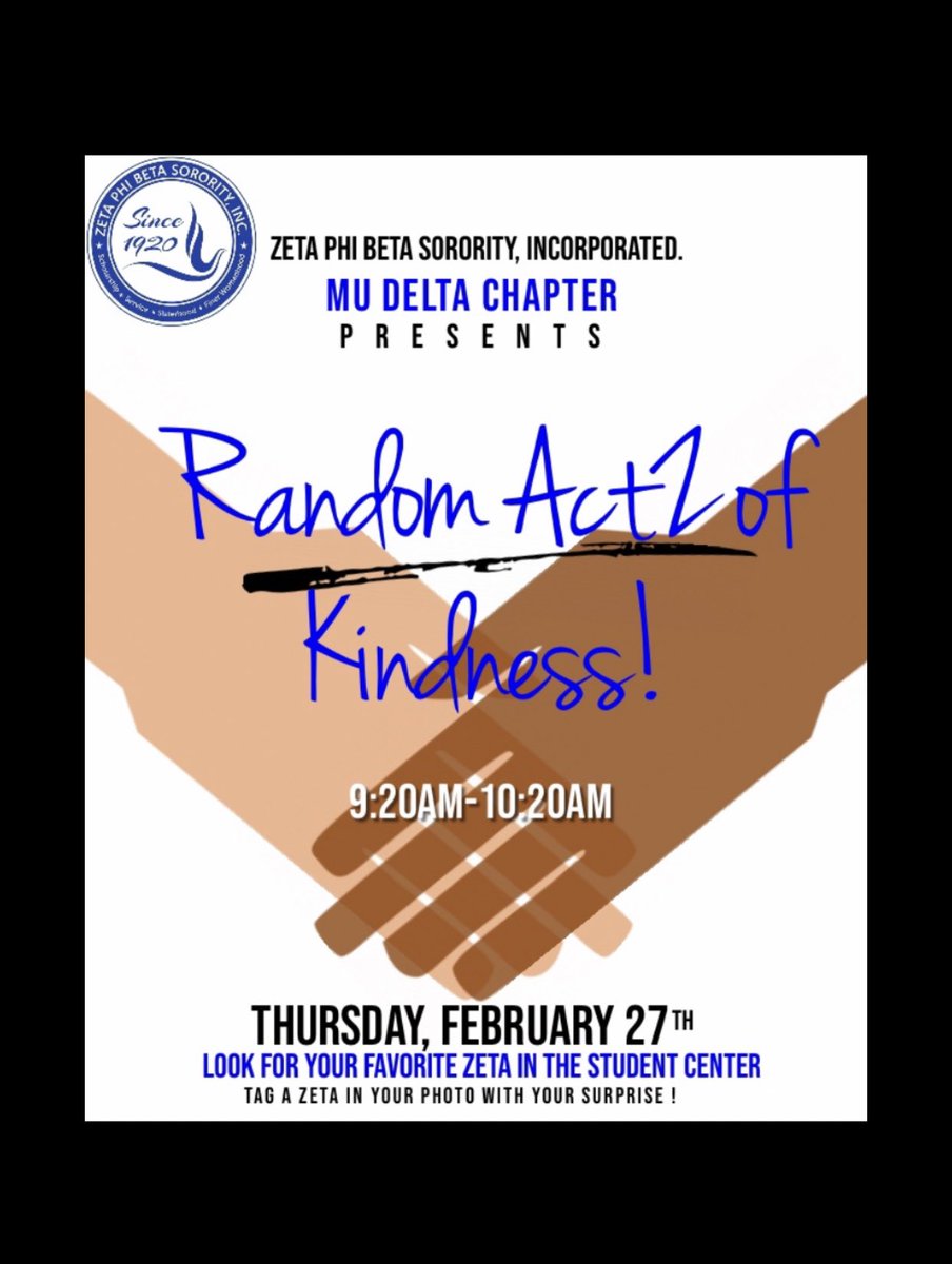 MuDelta1920's tweet image. Come find a Zeta at @SIUStudentCen right now for a special surprise 🤫💙🥰 #SIUC