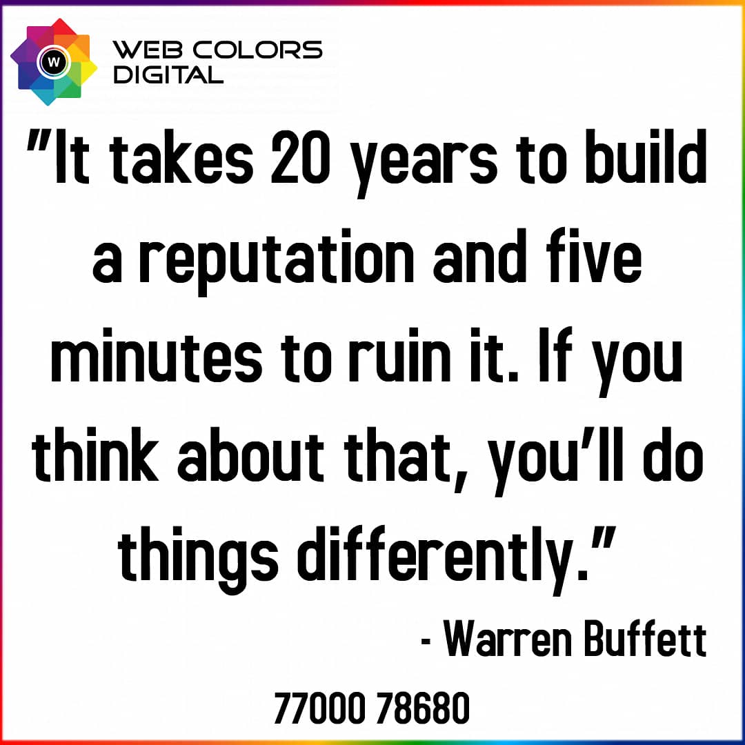 webcolordigital's tweet image. Something to reflect upon....
. ⁣
. ⁣
. 
#getdigital #getdigitized #howtostartabusiness #webcolorsdigital #facebookmarketing #instagrammarketing #Websitedesigning #Websites #linkedin #twitter #twittermarketing #entrepreneur #wordpress #shopify #entrepreneur #WarrenBuffett