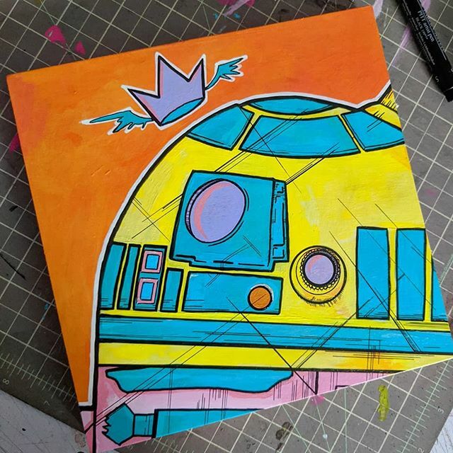 TomRyansStudio's tweet photo. This little droids all set for my signature and then sealing! 
#Painting #Droid #R2D2 #StarWars #FanArt #AcrylicPainting #AcrylicArt #GeekArt #NerdArt #Geekery #GetYourGeekOn #TomRyansStudio https://t.co/WB2i95Vkav https://t.co/3EOFakemTT