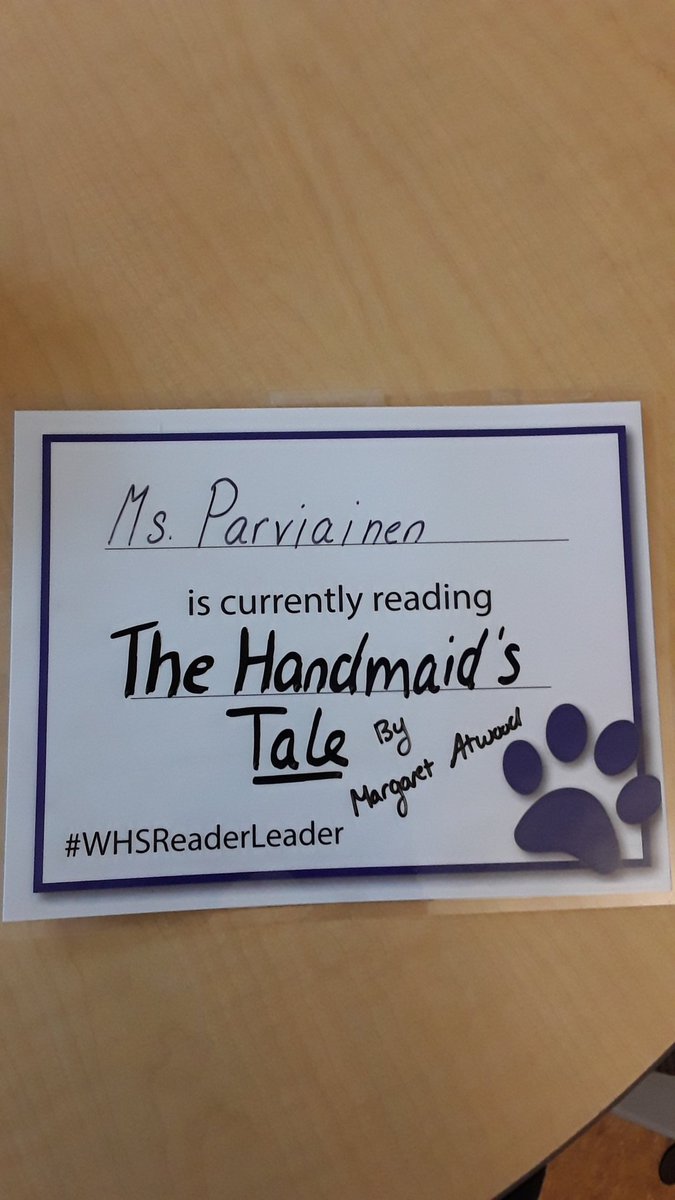 MsPWHS's tweet photo. Now reading...#WHSReaderLeader https://t.co/WY5d3IjzbQ