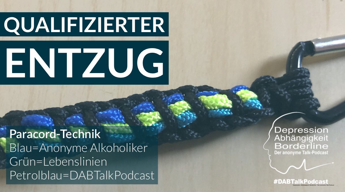 DABTalkPodcast's tweet photo. Heute in der Ergotherapie...
Leider hat mir die Therapeutin eine zu kurze Länge für den schwarzen Grundfaden genannt. Sonst hätte es ein Armband werden sollen. Jetzt ist es halt ein Schlüsselanhänger geworden 😊

#einervoneuch #Paracord #AA #Leben #paracords #aa #alkoholkrank https://t.co/NeOQWPisxY