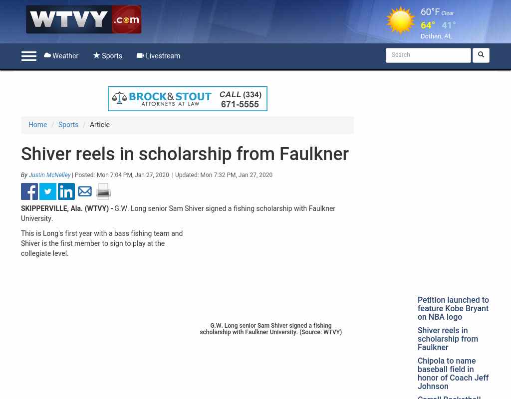 AlumniNETNews's tweet image. Shiver reels in scholarship from Faulkner alumni.net/groups/news?gi… @Faulkner_Eagles