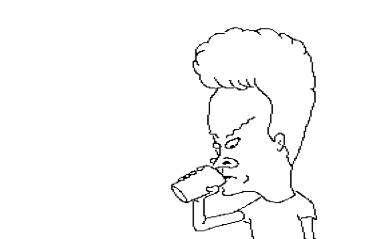 speccynostalgia's tweet photo. Another find from my old #Amiga disks - the original line art before colouring for a #BeavisAndButthead animation #Amiga500 #CommodoreAmiga #DPaint #retrogaming #pixelart #Armiga https://t.co/1xIcRxsa4y