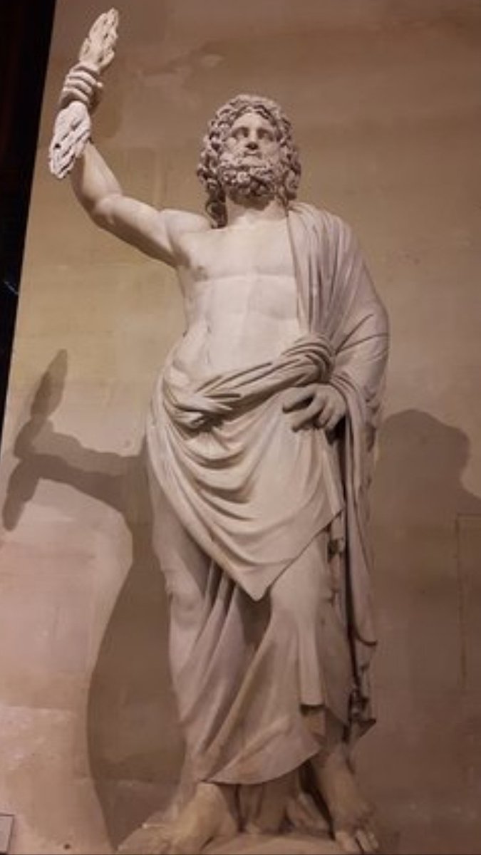 Behold, the Bust of Zeus, likely crafted in ancient Greece or Rome, dating  back to the Hellenistic or Roman period (circa 2nd century BC to 2nd  century AD). Carved from marble, the, image size:675x1200