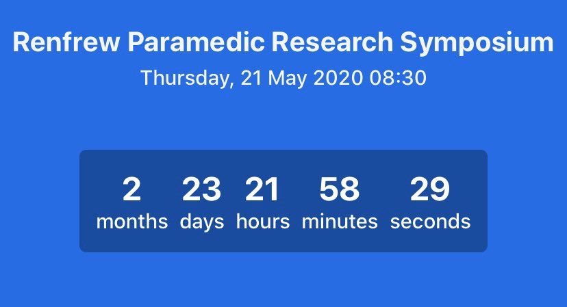 Just in case anyone needed a quick reminder on how much longer they have until they are at #RPRS2020.... and if you haven’t booked your tickets yet, follow the link in our bio!