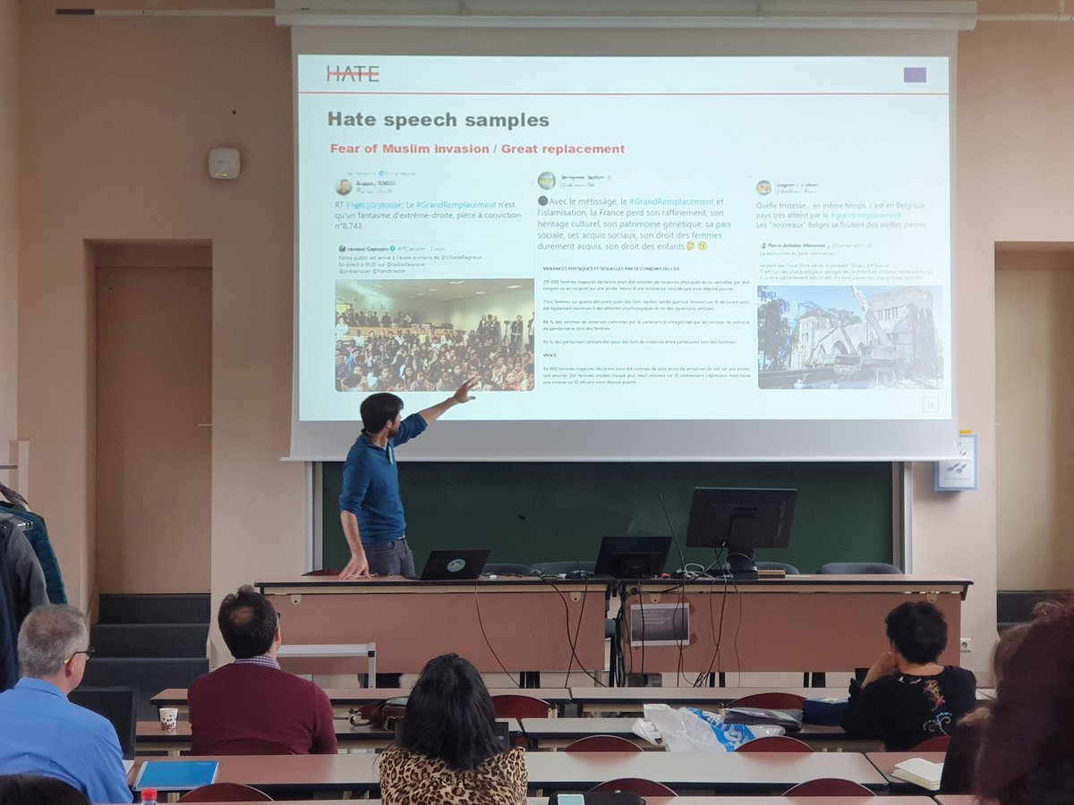 H2020Prevision's tweet image. This afternoon #prevision_h2020 team is attending 1st Machine Learning for Trend and Weak Signal Detection in Social Networks and Social Media Workshop. Really interesting topics #agressiveTextDetection #AutomaticDetection #fakenews thanks to @Inspe_Toulouse for the invitation!