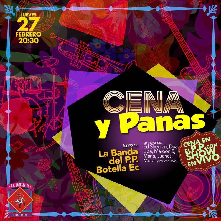 ppbotellaec's tweet photo. ¡Gozamos hasta que el cuerpo aguante! HOY jueves te esperamos en el P.P. Botella EC para disfrutar de las delicias típicas de nuestra carta y la musiquita en vivo de la Banda del P.P. con las canciones de Maroon Five, Dua Lipa, Juanes, Morat y mucho más. RESERVA al 099 100 00 02 https://t.co/7s56psOYRt