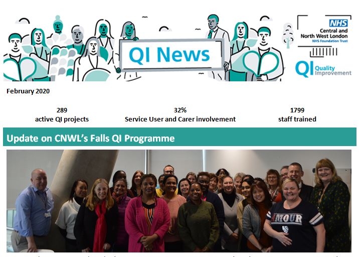 CNWLImprovement's tweet photo. This month we introduce a fresh look to our QI Newsletter.  February's issue includes reports on @CNWLNHS Falls QI Programme, introducing the new Goodall Divisional Clinical QI Lead and celebrating QI success in Harrow CAMHS.
Read the newsletter in full: https://t.co/PD6wLtNGz6 https://t.co/6JXjJhQEEq