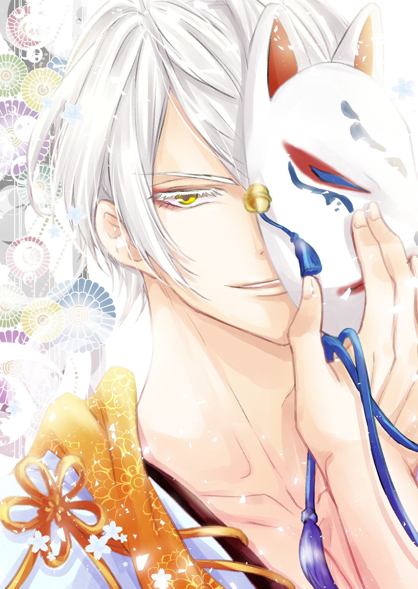 Twitter 上的 ゆあん 低浮上 狐の面を描きたかっただけです イケメン戦国 Ikemenseries yuanイケシリのイラスト T Co 63oqb571c4 Twitter
