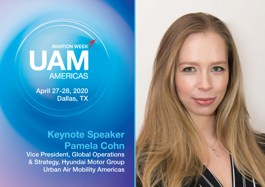 Pamela Cohn <a href="/pam_cohn/">Pamela Cohn</a> is going to be speaking at #AWUAM on April 27-28, 2020 in Dallas, TX. Pamela Cohn is the Vice President for Global Operations &amp; Strategy for Hyundai’s Urban Air Mobility Business Unit. 

#AvWeekEvents #AviationWeek #USAAviation ✈️ #AviationExhibition