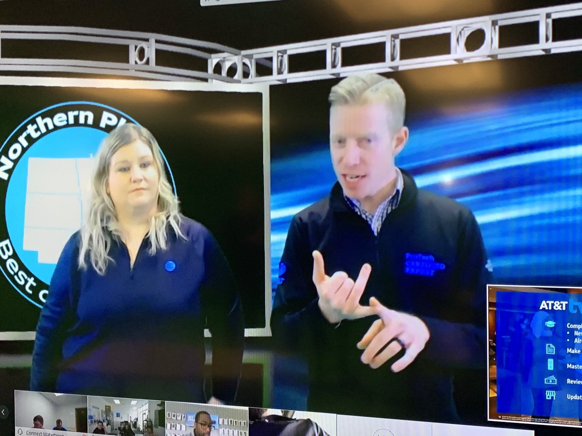 <a href="/JoeReichow/">Joe Reichow</a> &amp; <a href="/DanaWiersma/">Dana Wiersma</a> are getting our AR Partners fired up on our #BOLDNorthernPlains Rally! You can count on this team to lead the way for the National #ATTtv launch!! 

#CRush2020 <a href="/PrimeComms/">Prime</a> <a href="/connect_att/">Connect Wireless</a> <a href="/MobilyLlc/">MobilyLLC</a>