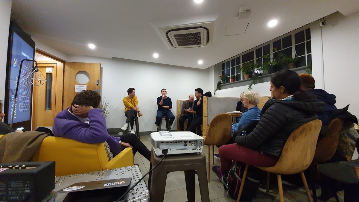 MrPeterRossiter's tweet photo. Had a lovely evening talking at an event with @getlickd! It was great to share a stage with @WillCarne and chat about video production with other industry folk. Thanks to everyone that came and thank you for the invite @EleanaClaire 😊 https://t.co/ltHyJ3QClh