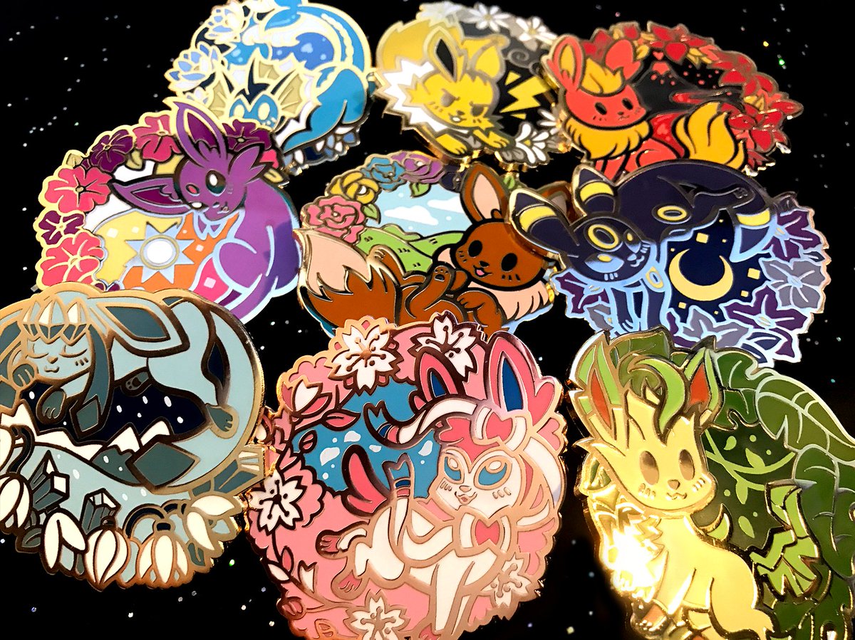 starsalts's tweet photo. 🎂 Happy #PokemonDay! 🎂
To celebrate I'm giving away a FULL SET of my Eeveelutions enamel pins to 1 winner and a set of stickers to 4 runner-ups! 🌟
You get one (1) entry for each:
🌸 RT/Liking this tweet
🌸 Following me
🌸 Tagging a friend
🌸 Commenting w/your fav Eeveelution! https://t.co/h3XeG6GPlA