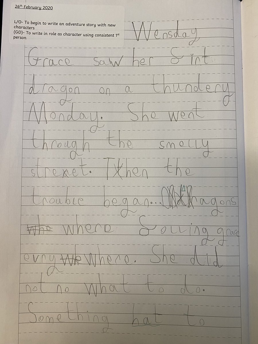 TarvinPrimary's tweet photo. Amazing year 1 independent writing! @TheLCUK #DragonMachine #TarvinY1Writing https://t.co/eniPycY7U6