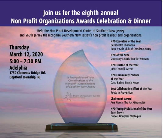 ArcGloucesterNJ's tweet photo. We know, it's been a while since we tweeted! But, we'd like to congratulate our recently retired Executive Director Ana Rivera on winning the Chairman's Award from the Non-Profit Development Center of Southern NJ! Congrats to all the other winners, too! https://t.co/331ICCCUyl