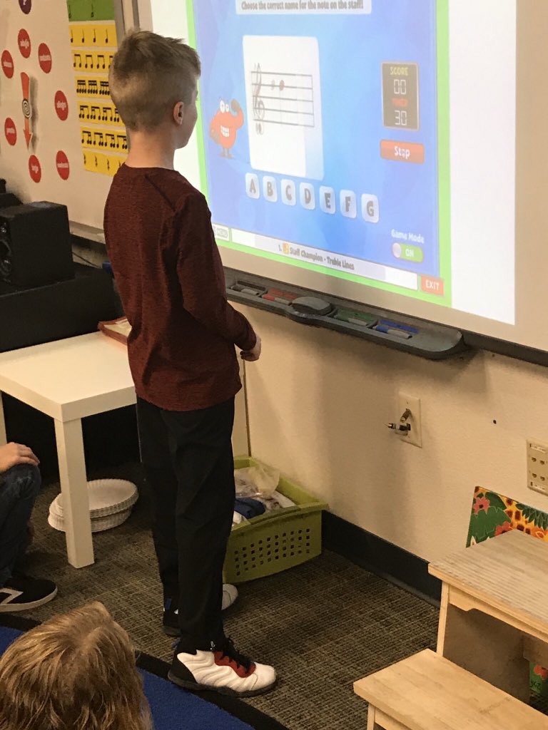 aharmony10's tweet photo. Celebrating Digital Learning Day in music class by polishing our skills naming notes on the treble lines &amp; spaces!  #quavermusic #DLDay @OfficialDLDay #WEpirates @LCISDWest #wemusic https://t.co/ICtuQOrim0