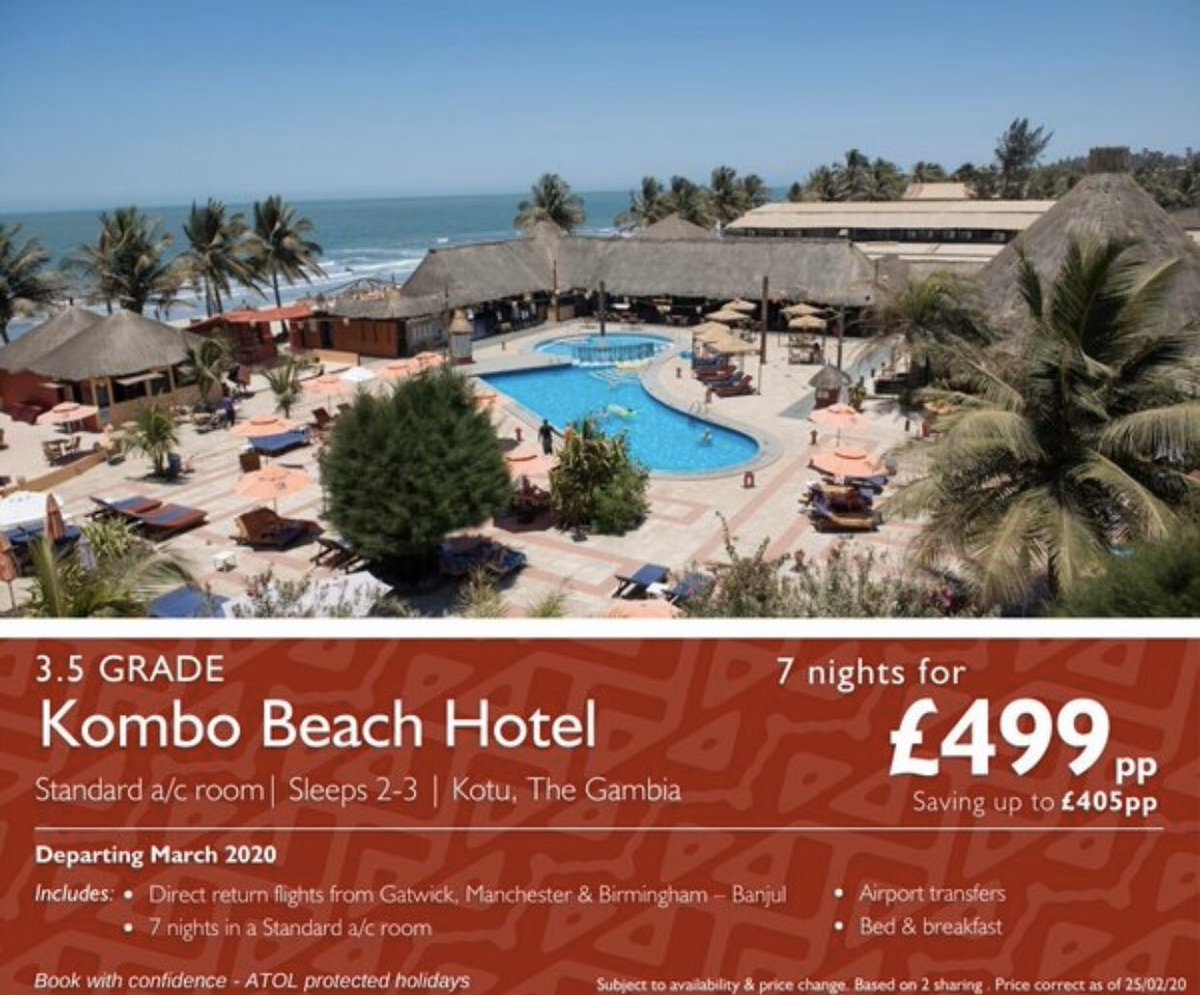 AmberBristoweTC's tweet photo. #Gambia #specialoffer #escapethebadweather #wintersun #adventure #transfersincluded #directflights #bedandbreakfast #amberconnellytravelcounsellors https://t.co/GwUCamT1Gi