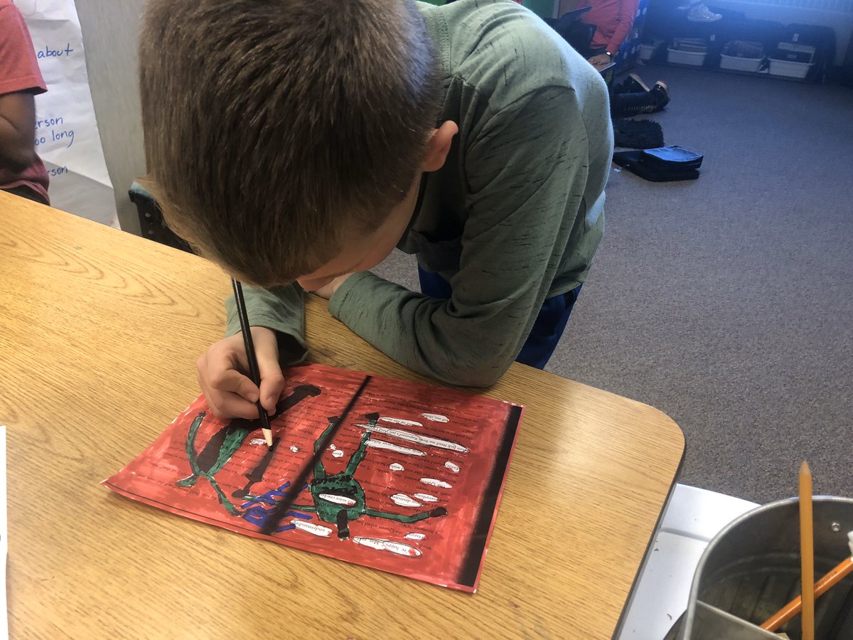 FeckoTech's tweet image. The love of poetry continues!   Blackout poetry began today and was so engaging!  @PoplarTreeES #fcpsaap