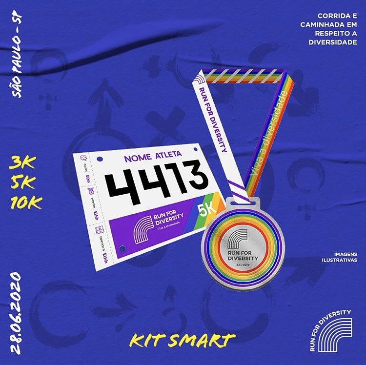 GObservatorio's tweet photo. Essa é o Kit Smart da #RunForDiversity. 💖⠀
Dá uma olhada nessa medalha linda e empoderada para quem concluir a prova. ⠀
Se você quer correr a favor da diversidade e colocar com orgulho o número no peito, esse é o kit para você.⠀
🌈 Inscreva-se em https://t.co/XbXhS2ww1c https://t.co/09ti9JdPfK