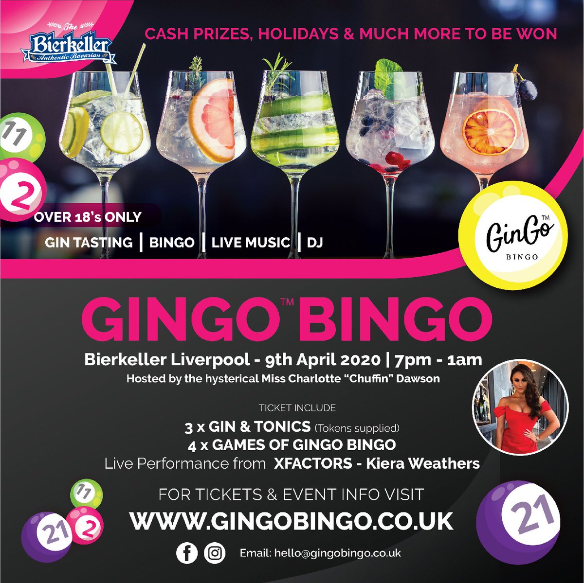 Gingo™️ Bingo 09/04/20 <a href="/bierkellerLVPL/">The Bierkeller, Liverpool</a> hosted by <a href="/CharlotteDawsx/">Charlotte Dawson</a> gonna be a beltah!💃🥂🏝

Tickets available from gingobingo.co.uk

#gin #bingo #Liverpool