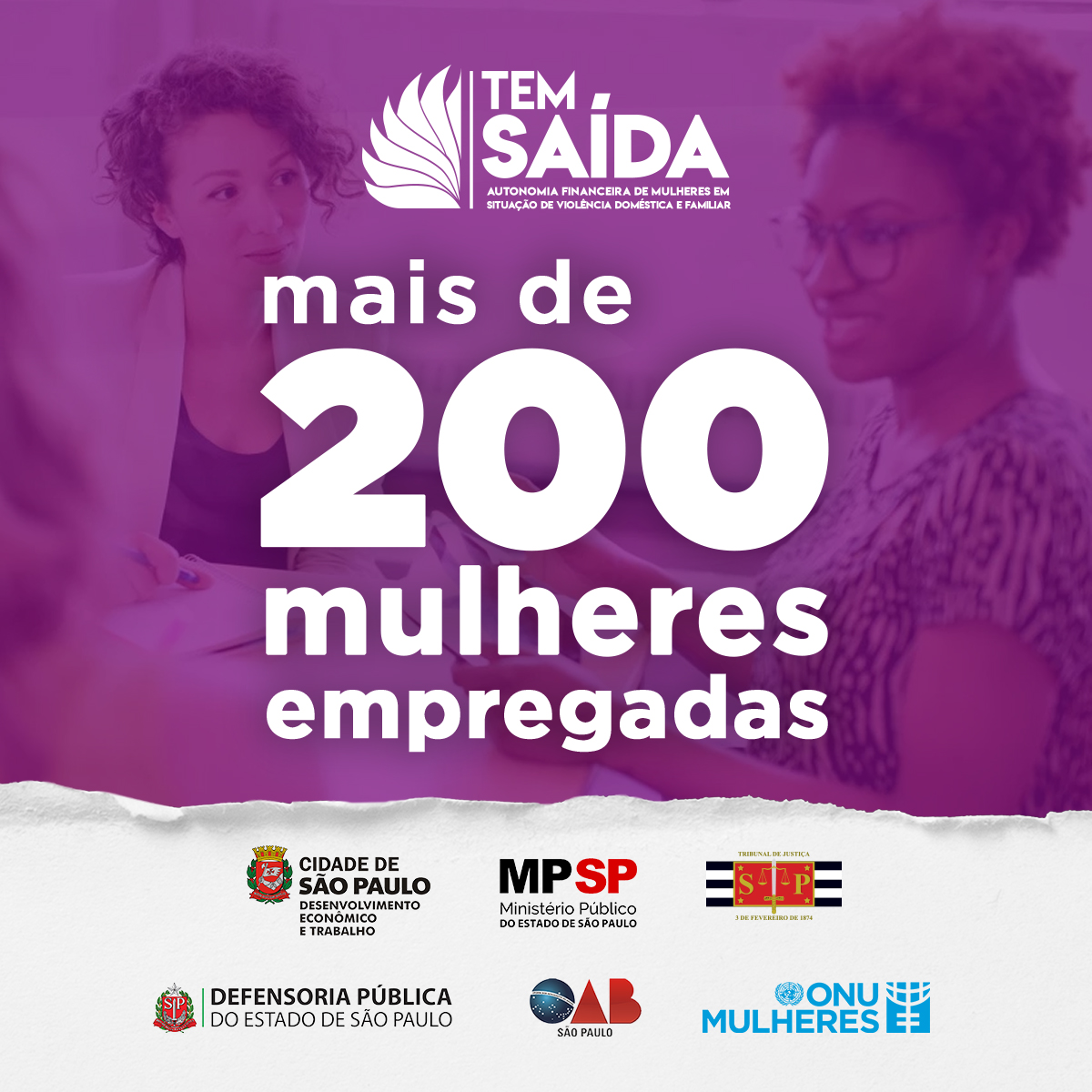 spsmdet's tweet photo. O Programa Tem Saída, da Prefeitura de São Paulo, já empregou mais de 200 mulheres! O objetivo é auxiliar as mulheres em situação de violência doméstica e familiar a conquistarem a autonomia financeira. 
Saiba mais: https://t.co/VkBXKC7nj2 https://t.co/nToEoCOf0e