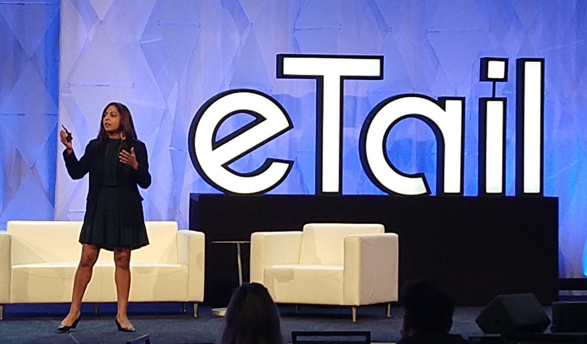 eTailNews's tweet photo. Sapna Shah Parikh, Executive Director of #digital and #ecommerce of @clarinsusa discusses shares how #retailers can embrace digital #innovation #etailpalmsprings #etailwest https://t.co/OrOVJpKQ2S