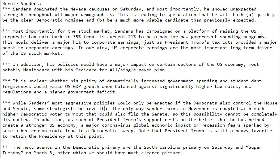 mrxeriscape's tweet photo. It's not so much the #CoronaVirus as it is the #BernieVirus. The prospect of a socialist POTUS is scaring the crap out of financial institutions.😬 https://t.co/H6JgKIUzlt