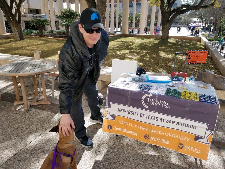 Yours truly out tabling earlier today.