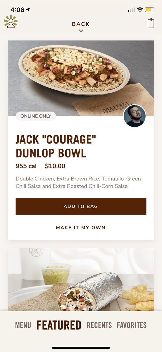 Jack Courage Dunlop What The Hell Is Going On You Can Order My Exact Chipotle Order From The Chipotletweets App This Is Insane I M Speechless Gooooo T Co N2anx19ncn