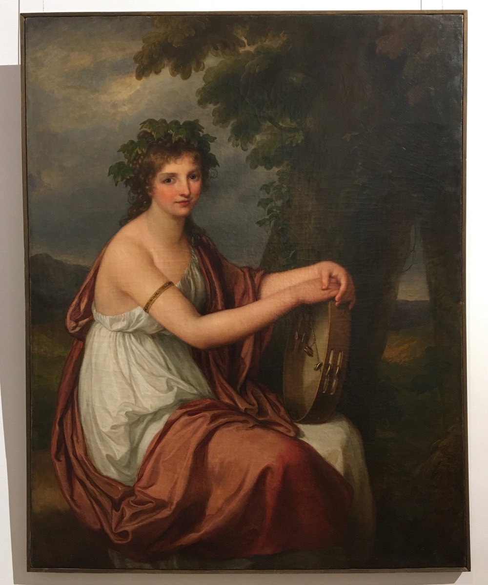 #AngelicaKauffmann

Portrait of a young lady in the guise of a Bacchant

Signed and dated 1801
Oil on canvas

Palazzo Barberini