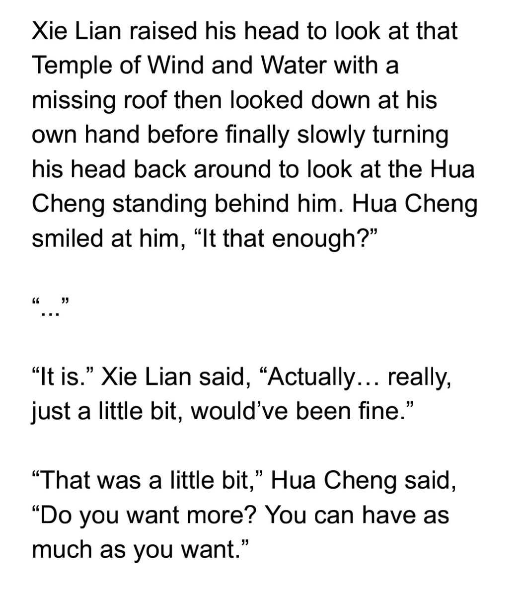 hua cheng doesn't even try to hide it